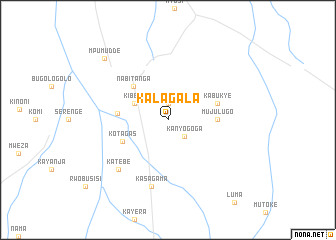 map of Kalagala