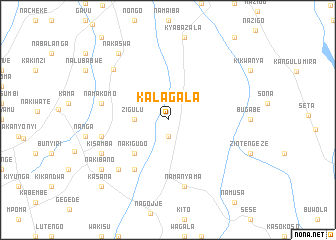 map of Kalagala