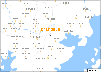 map of Kalagala