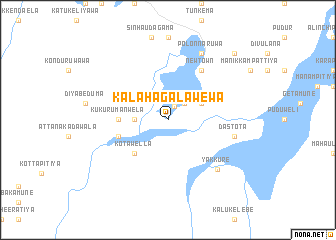 map of Kalahagalawewa