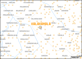 map of Kāla Kamāla