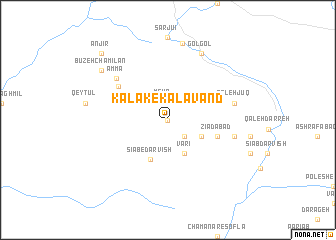 map of Kalak-e Kalavand