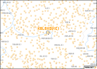 map of Kalakovići