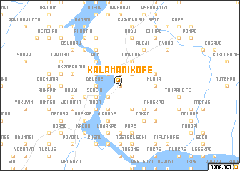 map of Kalamanikofe