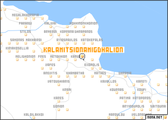 map of Kalamítsion Amigdhálion