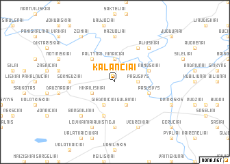 map of Kalančiai