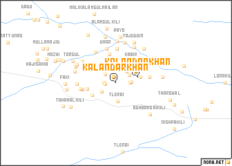 map of Kalandar Khān