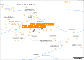 map of Kalandar Khān