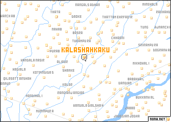 map of Kālāshāh Kāku