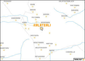 map of Kalāt-e ‘Alī