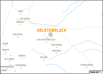 map of Kalāt-e Balūch