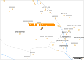 map of Kalāt-e Gāvābād