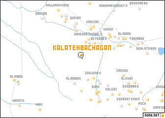 map of Kalāteh Bachāgān
