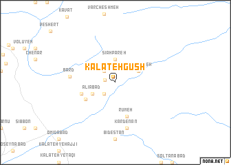 map of Kalāteh Gūsh