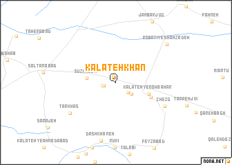 map of Kalāteh Khān