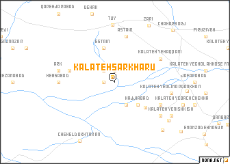 map of Kalāteh Sarkharū