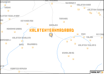 map of Kalāteh-ye Aḩmadābād