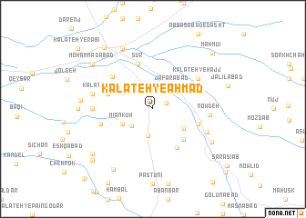 map of Kalāteh-ye Aḩmad