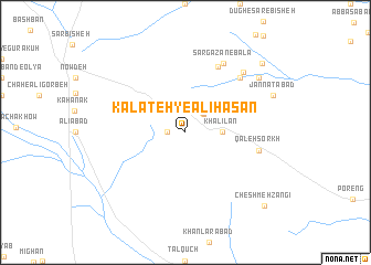 map of Kalāteh-ye ‘Alī Ḩasan