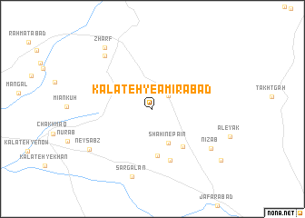 map of Kalāteh-ye Amīrābād