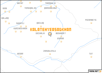 map of Kalāteh-ye Asadkhān