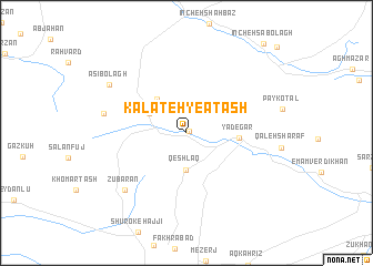 map of Kalāteh-ye Ātash