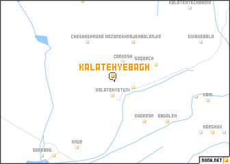 map of Kalāteh-ye Bāgh