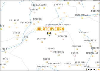 map of Kalāteh-ye Bām