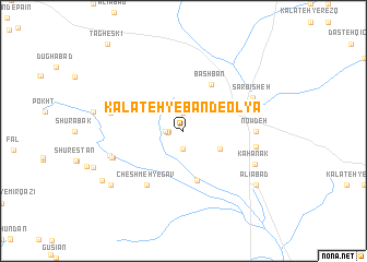 map of Kalāteh-ye Band-e ‘Olyā