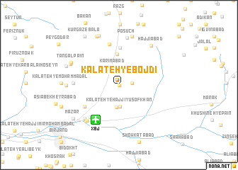 map of Kalāteh-ye Bojdī