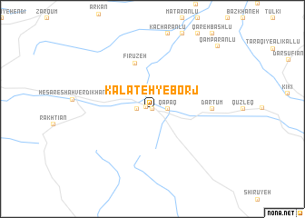 map of Kalāteh-ye Borj