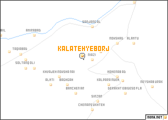 map of Kalāteh-ye Borj