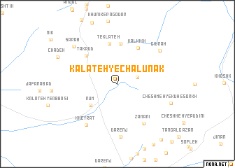 map of Kalāteh-ye Chalūnak