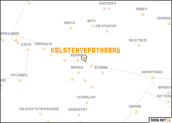 map of Kalāteh-ye Fatḩābād