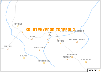 map of Kalāteh-ye Garīzān-e Bālā