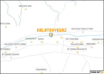 map of Kalāteh-ye Gaz