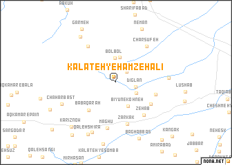 map of Kalāteh-ye Ḩamzeh ‘Alī