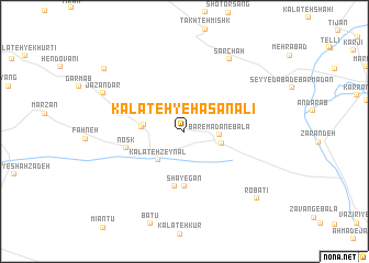 map of Kalāteh-ye Ḩasan ‘Alī