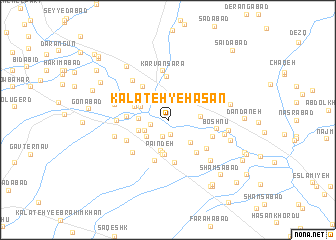 map of Kalāteh-ye Ḩasan