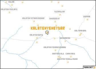 map of Kalāteh-ye Ḩeydar