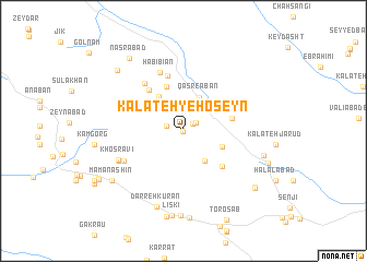 map of Kalāteh-ye Ḩoseyn