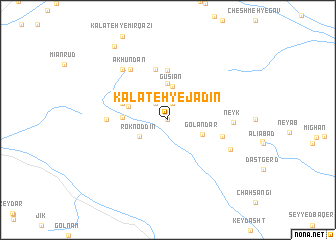 map of Kalāteh-ye Jadīn