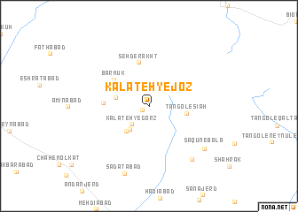 map of Kalāteh-ye Joz