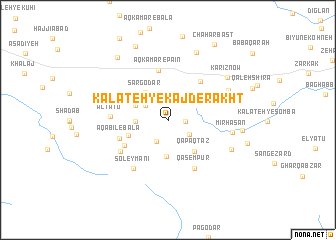 map of Kalāteh-ye Kaj Derakht