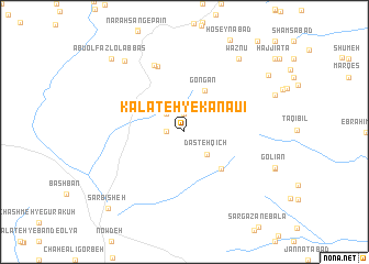 map of Kalāteh-ye Kanaui