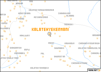 map of Kalāteh-ye Kermānī