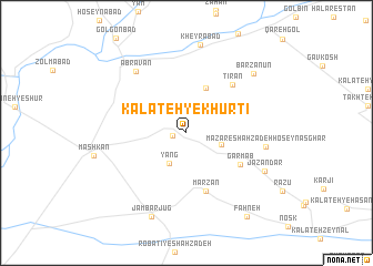 map of Kalāteh-ye Khūrtī