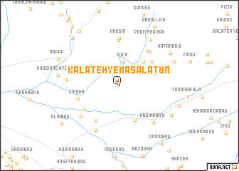 map of Kalāteh-ye Masalatun