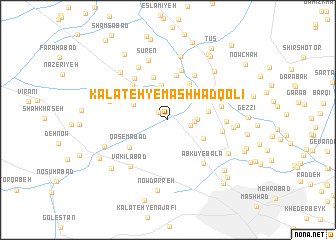 map of Kalāteh-ye Mashhad Qolī