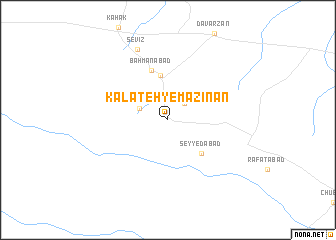 map of Kalāteh-ye Mazīnān